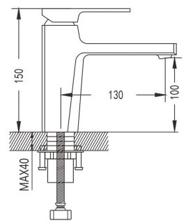 Смеситель для раковины Shevanik S8901 хром